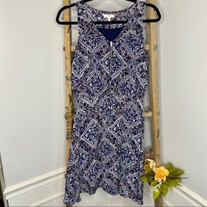 Navy Floral Dress